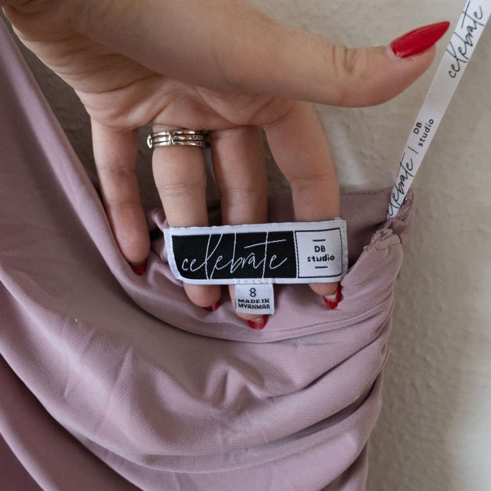 Celebrate Db Studio Mauve One Shoulder Jersey Max… - image 2